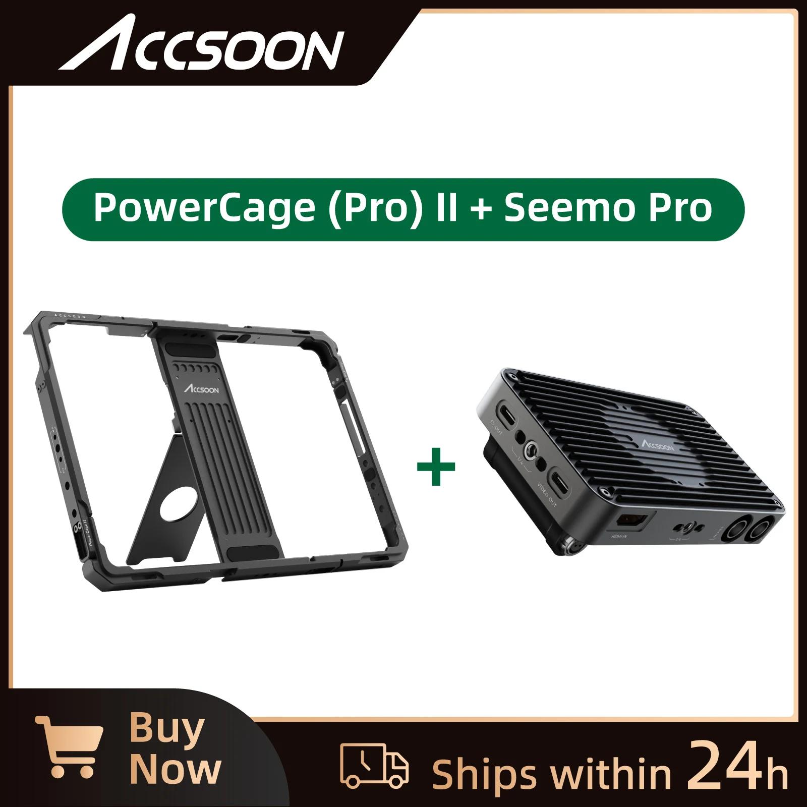 Accsoon iPad PowerCage II, Seemo Pro SDI Է/ ƿ, 10/12 ġ ȣ , ͸  Ŭ, 1080PHD